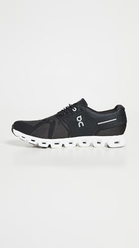 On-Women's Women's Cloud 5 Sneakers, Black/White, 8.5 Medium US