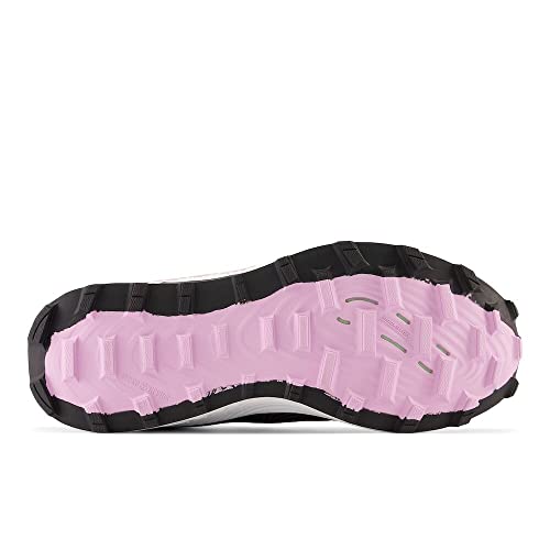 New Balance Women's FuelCell Summit Unknown V4 Trail Running Shoe, Blacktop/Green Aura, 8.5 M