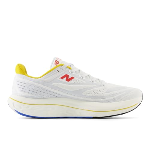 New Balance Men's Fresh Foam X Vongo V6 Running Shoe, White/Ginger Lemon/Black, 7.5 M