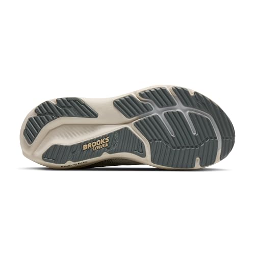 Brooks Men’s Glycerin 23 Neutral Running Shoe - Coconut/Bleached Sand/Grey - 15 Medium