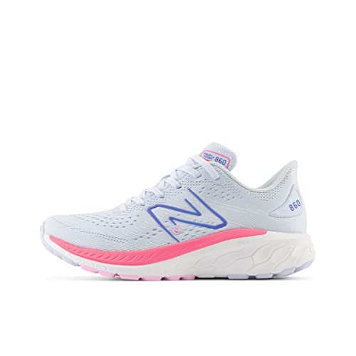 New Balance Kid's Fresh Foam X 860 V13 Running Shoe, Moon Dust/Neon Pink, 6.5 Medium US