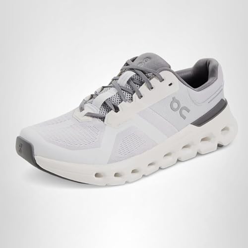 On Men's Cloudrunner 2 Sneakers, Frost | White, 9 Medium US