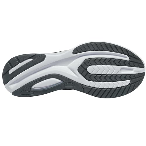 Saucony Men's Guide 15 Sneaker, Black/White, 9