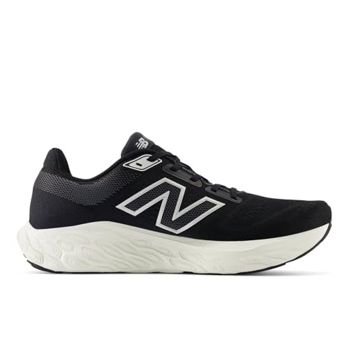 New Balance Men's Fresh Foam X 880 V14 Running Shoe, Black/Sea Salt/Silver Metallic, 7.5 M