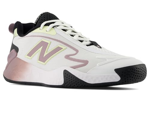 New Balance Men's Fresh Foam X CT-Rally V1 Hard Court Tennis Shoe, Sea Salt/Marsh Green, 15 W