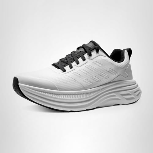 NORTIV 8 Women's Walking Shoes Cushion Running Tennis Shoes ActiveFloat Non-Slip Comfortable Breathable Workout Gym Sports Athletic Fashion Sneakers,Size 8.5,White,SNWS245W