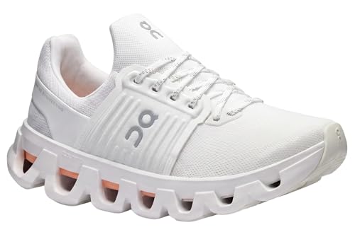 On Women's Cloudswift 4 AD Sneakers, White/Sunstone, 8 Medium US