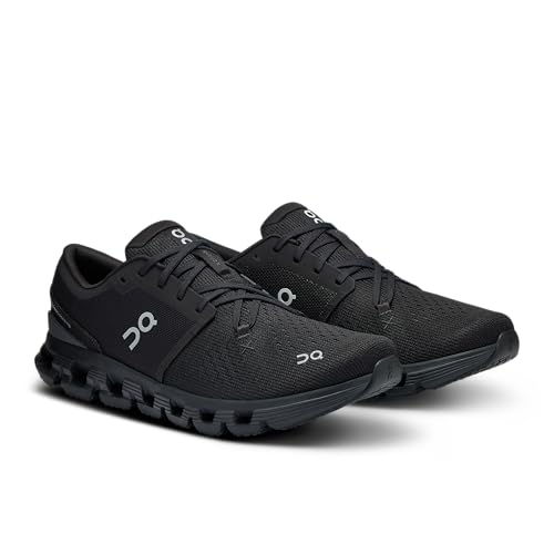 On Men's Cloud X 4 Sneakers, Black | Eclipse, 8 Medium US
