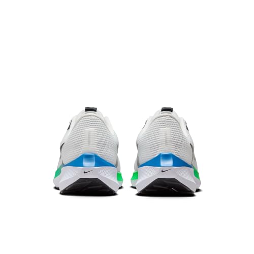 NIKE Pegasus 40 Men's Road Running Shoes, PLATINUM TINT/BLACK-WHITE-GREEN STRIKE, 12 UK (13 US)