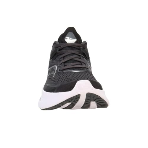 Saucony Men's Ride 15 Sneaker, Black/White, 12