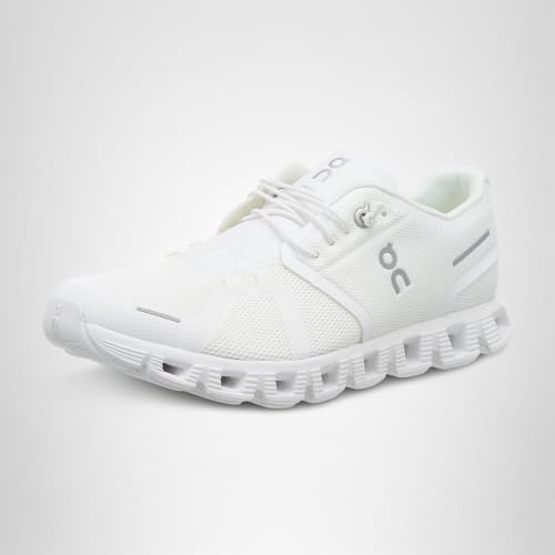 On Men's Cloud 5 Sneakers, All White, 11.5