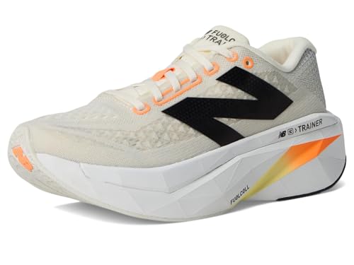 New Balance Men's FuelCell SuperComp Trainer V3 Running Shoe, Angora/Hot Mango/Black, 13 M