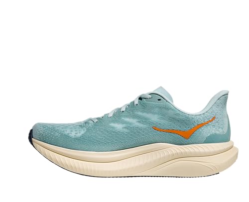 Hoka Men's Mach 6 Sneaker, Clear Sea/Sea Water, 9.5