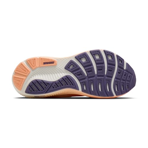 Brooks Women’s Ghost 18 Neutral Running & Walking Shoe - Peach/Grape/Coconut - 5 Medium
