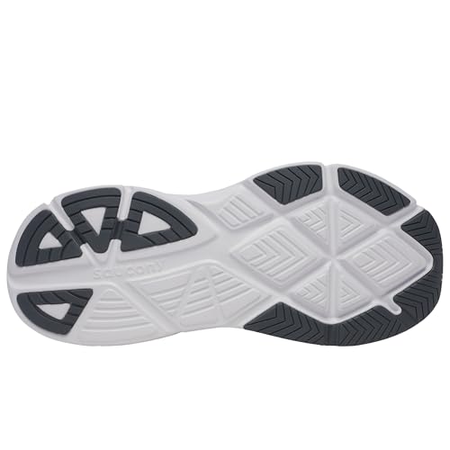 Saucony Women's Guide 18 Sneaker, Black/White, 8.5 Wide