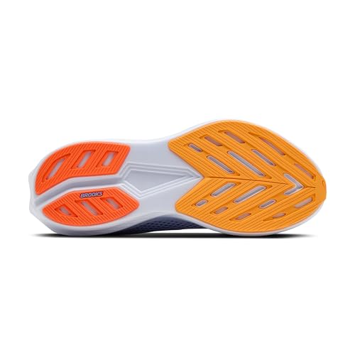 Brooks Women’s Hyperion 3 Neutral Running Shoe - Blue Heron/Orange/White - 9.5 Medium