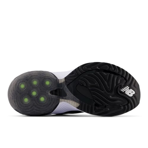 New Balance Women's FuelCell Rebel TR V2 Running Shoe, Black/White/Bleached Lime Glo, 12 M