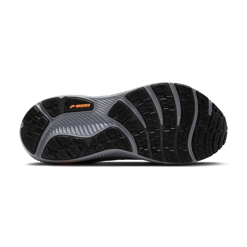 Brooks Men’s Ghost 17 GTX Waterproof Supportive Running & Walking Shoe - Smoke/Primer Grey/Orange - 11.5 Medium