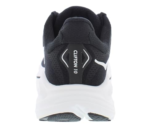 HOKA Clifton 10 Wide Womens Shoes Size 7, Color: Black/White