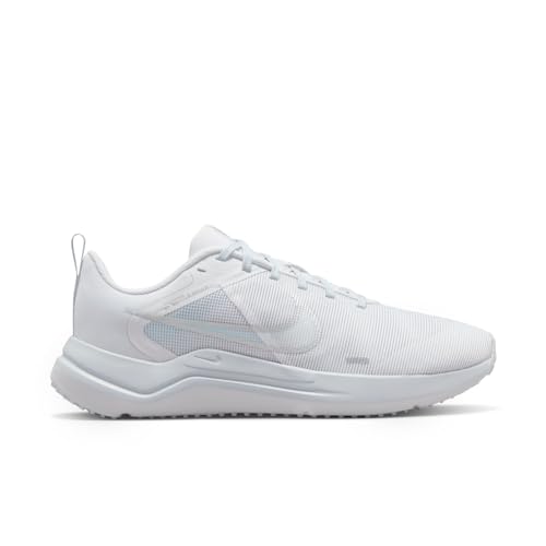 Nike Men's Downshifter 12 Trainers, White Metallic Silver Pure Platinum, 40.5 EU