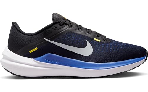 Nike Men's Air Winflo 10 Breathable Mesh Running Shoes Sneaker (Black/Wolf Grey/Racer Blue, US Footwear Size System, Adult, Men, Numeric, Medium, 10.5)