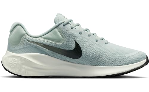 Nike Revolution 7 Men's Road Running Shoes (FB2207-011, Light Silver/Light Army/Pale Ivory/Sequoia) Size 11.5
