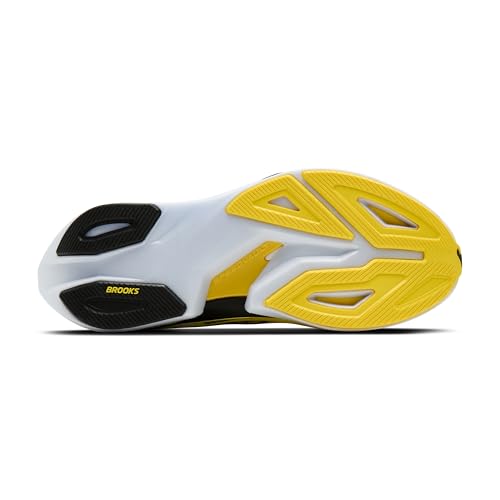 Brooks Women’s Hyperion Max 4 Neutral Running Shoe - White/Cyber Yellow/Black - 9 Medium