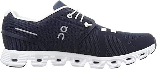 On Men's Cloud 5 Sneakers, Midnight/White, 9