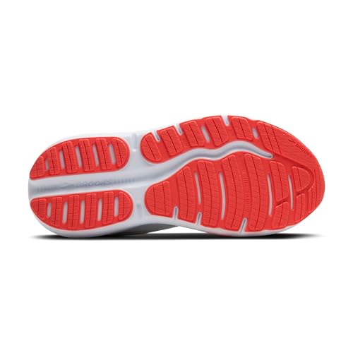 Brooks Women’s Ghost Max 2 Neutral Running & Walking Shoe - White/Hot Coral - 6 Medium