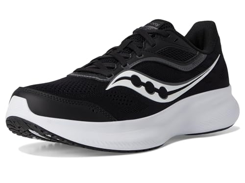 Saucony Men's Cohesion 18 Sneaker, Black/White, 10.5 Wide