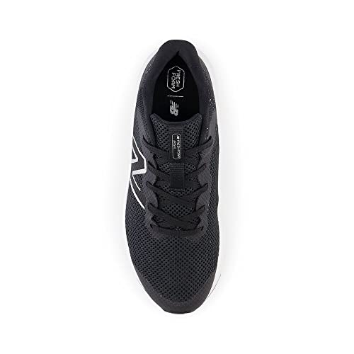 New Balance KIds Arishi Fresh Foam v4 Sneaker, BLACK/WHITE/SILVER METALLIC, 4 XW Big Kid (8-12 Years)
