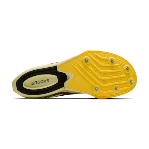 Brooks Hyperion Elite MD Unisex Racing Shoes, 6-Pin Spike Plate & Approved - Luminary/Cyber Yellow/Black - 11 Medium