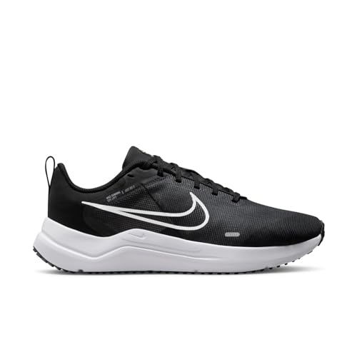 Nike Men's Downshifter 12 Trainers, Black White Smoke Grey Pure Platinum, 39 EU