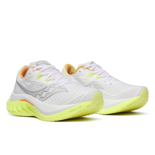 Saucony Women's Endorphin Speed 4 Sneaker, White/Sunny, 10