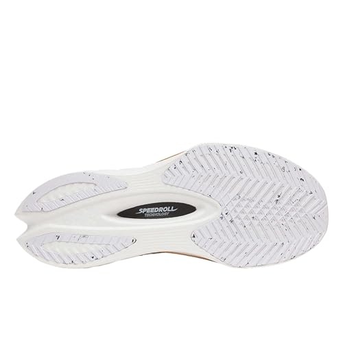 Saucony Men's Endorphin Pro 4 Sneaker, White/Gold, 11.5