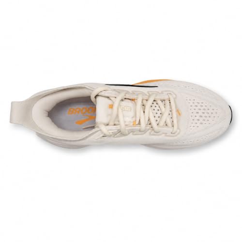 Brooks Men's Glycerin 23 Running Shoes, Arctic Wolf/Angora/Orange, 10.5 US