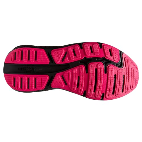 Brooks Women’s Ghost Max Cushion Neutral Running & Walking Shoe - Black/Papaya/Raspberry - 6.5 Medium