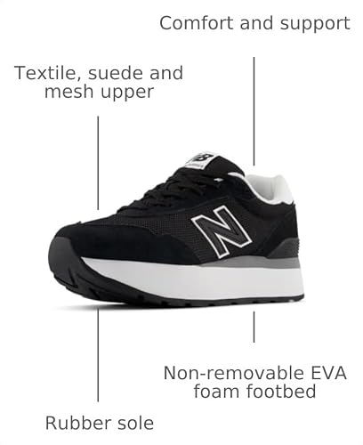 Women's New Balance 515H v1 Shoes in Black/Sea Salt alternate view 8