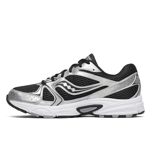Saucony Unisex Ride Millennium Sneaker, Black/Silver, 9.5 Medium