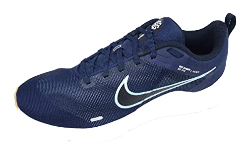 Nike Men's Downshifter 12 Running Shoe, Midnight Navy Worn Blue Dark Obsidian, 7.5 UK