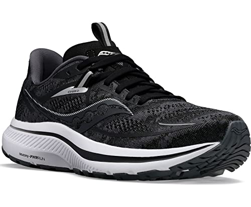 Saucony Omni 21 Men's Running Shoe, Black/White, 10