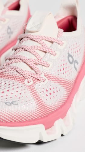 On Women's Cloud X Tempo Sneakers, Ivory/Camellia, 5.5 Medium US