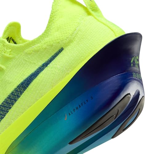 Nike Air Zoom Alphafly Next% 3 Mens Running Shoes Color: Neon Yellow/Dark Blue Size: EUR 42.5 | US 9 | UK 8