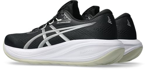 ASICS Men's Gel-Cumulus 28Sneaker, Black White, 12 US