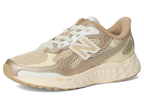 New Balance Kid's Fresh Foam Arishi Lux V1 Bungee Running Shoe, Angora/Incense/Sea Salt, 1 M Little Kid