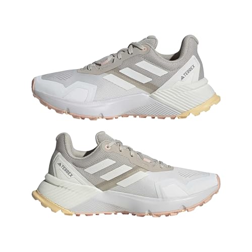 adidas Women's Terrex Soulstride Trail Running, Wonder Alumina/Blush Pink, 10