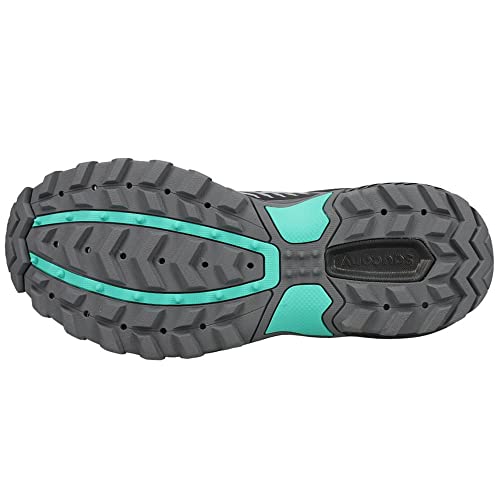 Saucony Women's Excursion TR15 Trail Running Shoe, Black/Jade, 7.5