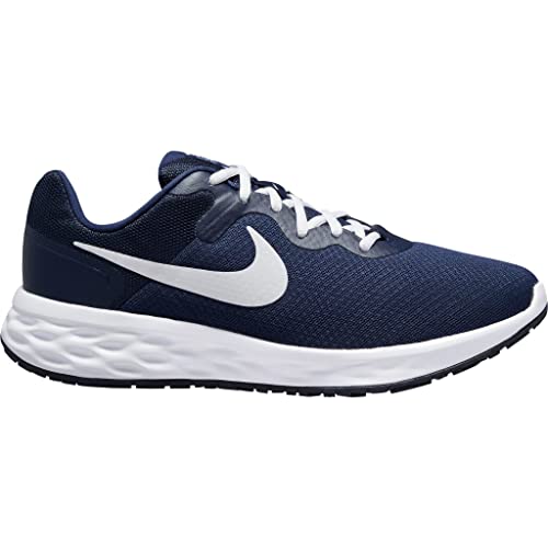 Nike Men's Revolution 5 Flyease Running Shoe, Midnight Navy White Obsidian Ashen Slate, 11.5