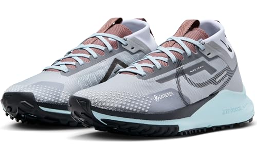 Nike Women's React Pegasus Trail 4 Gore-Tex Trainers, Lt Smoke Grey Black Glacier Blue, 9