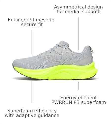 Saucony Men's Tempus 2 Sneaker, Cloud/Citron, 12